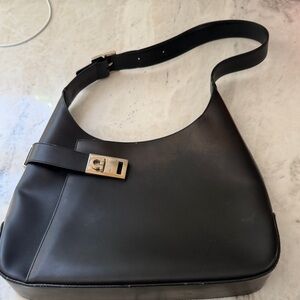 Salvatore Ferragamo Black Leather Bag